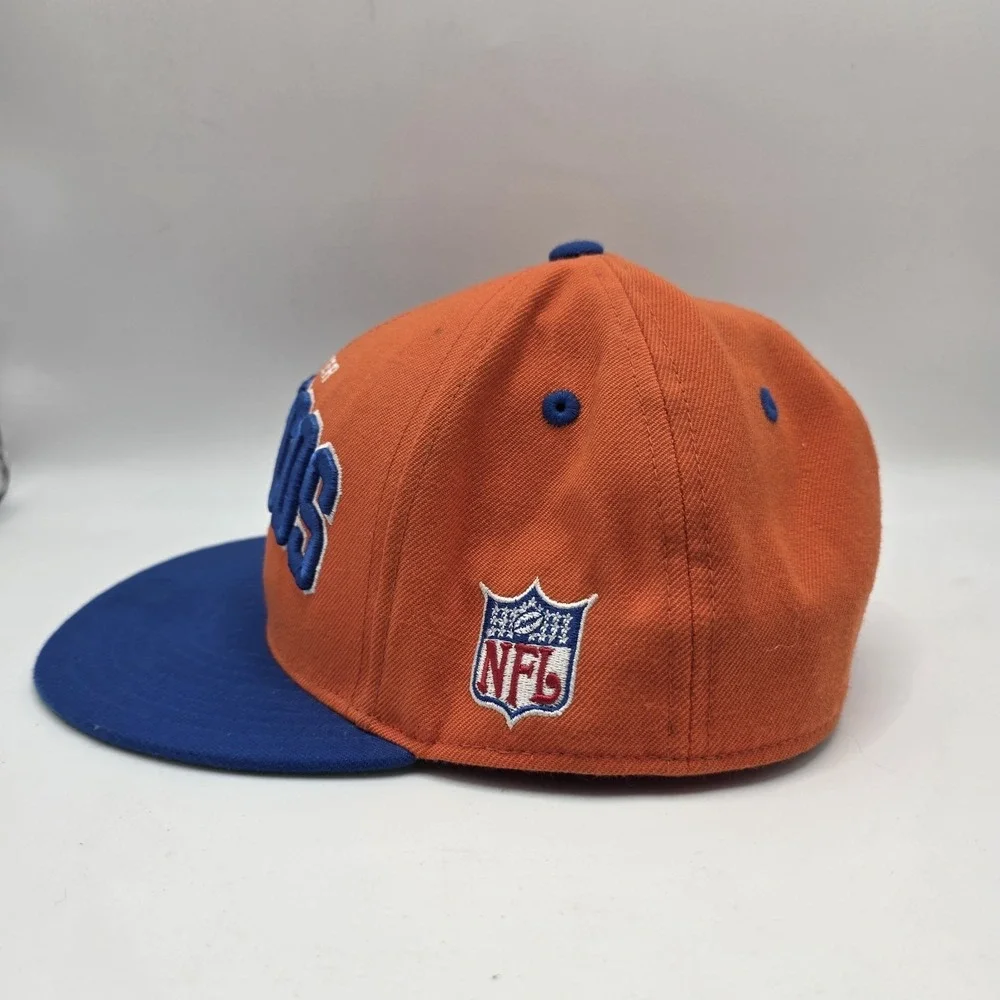 Mitchell & Ness Denver Broncos Fitted Hat 7 1/4 Wool Throwback NFL Cap Orange...